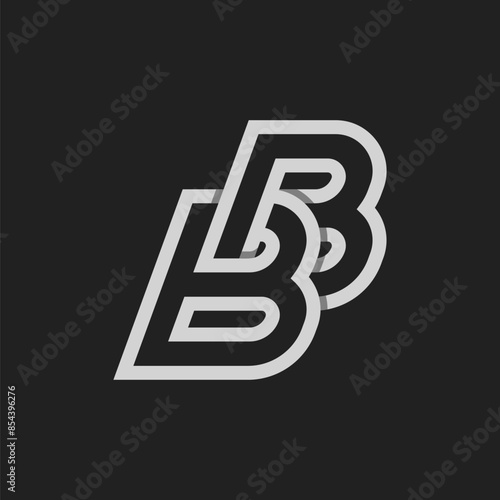 Letter BB Logo, Monogram Logo letter B with B combination, design logo template, vector illustration