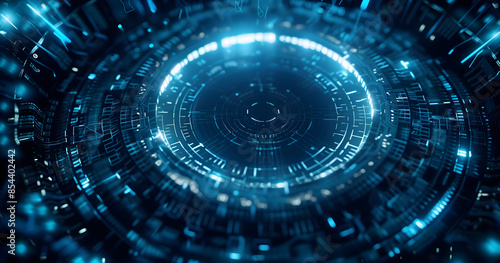 Wallpaper Mural Round technology energy ring background Torontodigital.ca
