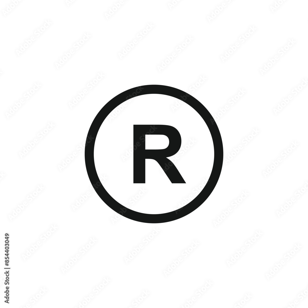Registered icon vector. EPS 10 editable vector Registered icon vector. EPS 10 editable vector