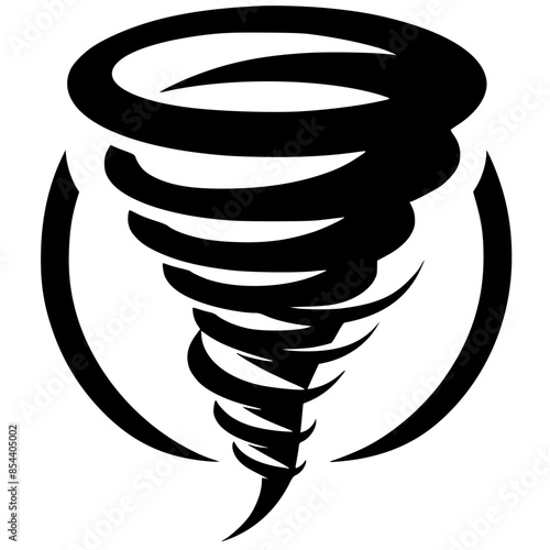 Silueta de viento tornado