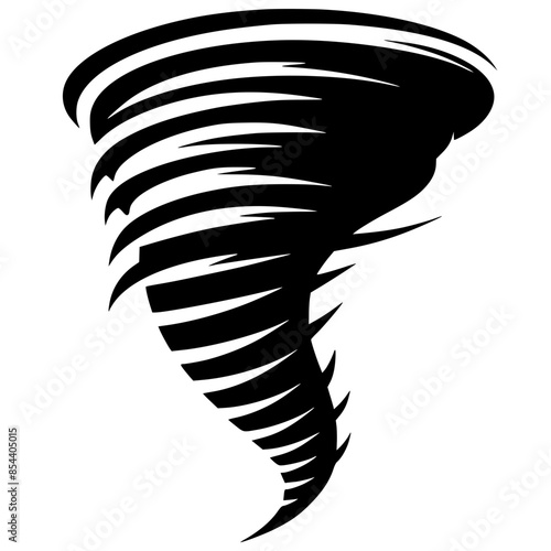 Silueta de viento tornado