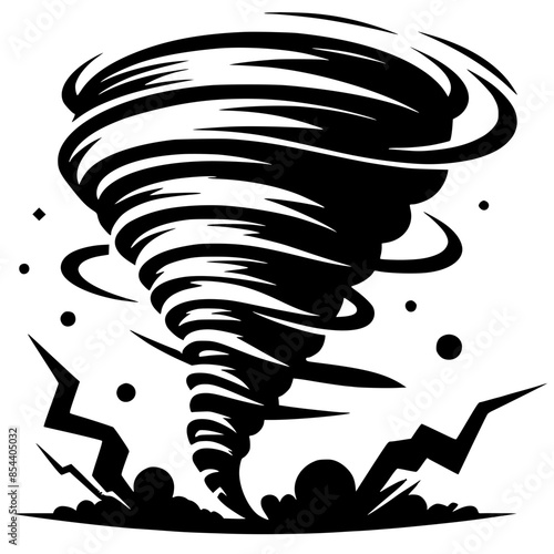 Silueta de viento tornado