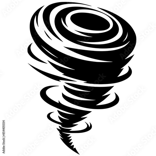 Silueta de viento tornado