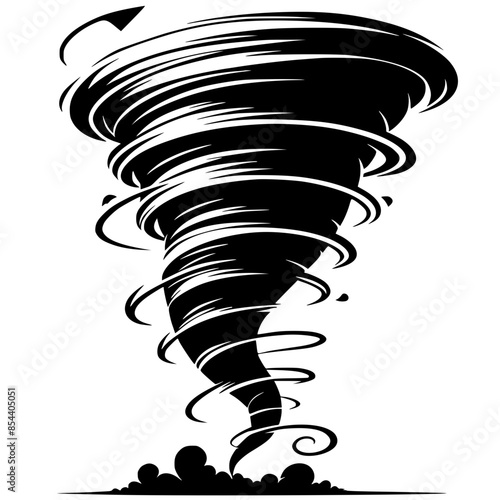 Silueta de viento tornado