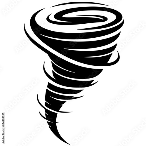 Silueta de viento tornado