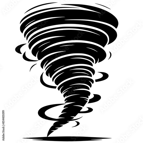 Silueta de viento tornado