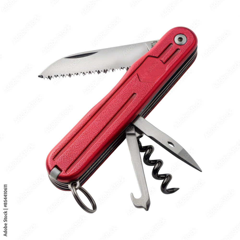 Swiss army knife isolated on transparent background. Swiss army knife isolated on transparent background.