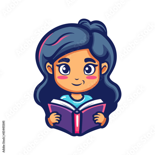girl reading a book