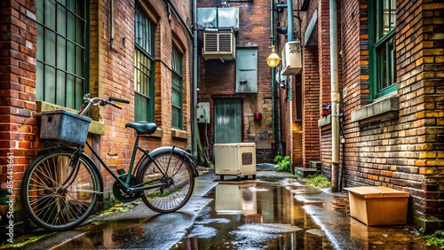 a bike with a box on the front of it 