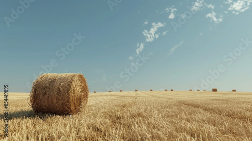 straw bales on a field