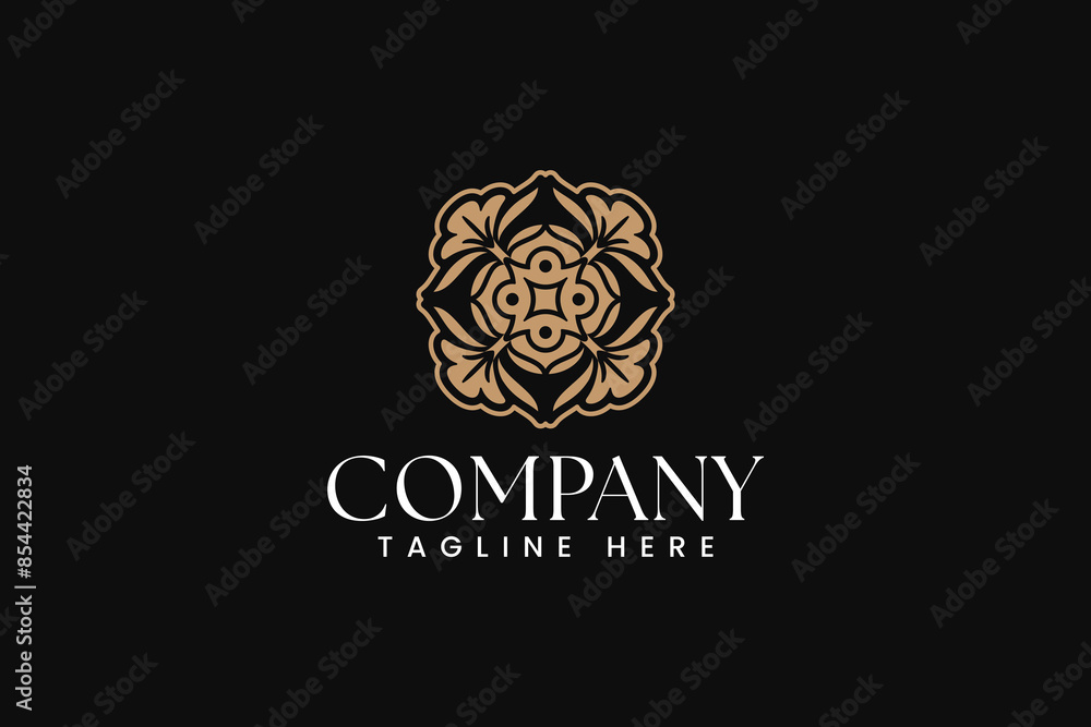 floral beauty ornament with tulip flower abstract symbol logo design for fashion boutique jewelery floral beauty ornament with tulip flower abstract symbol logo design for fashion boutique jewelery