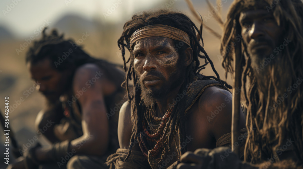 Ancient Saharan hunters in traditional paleolithic Africa Ancient Saharan hunters in traditional paleolithic Africa