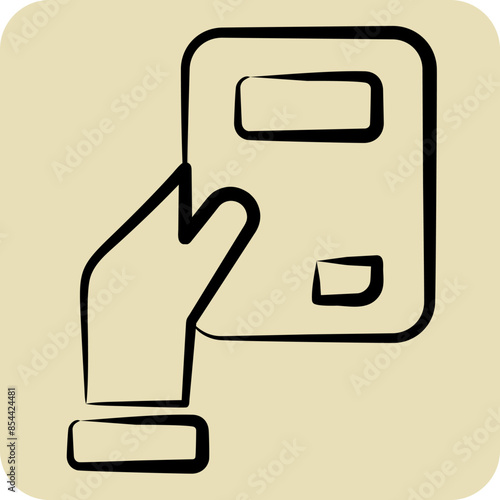 Icon Pocket Book. related to Book symbol. hand drawn style. simple design illustration