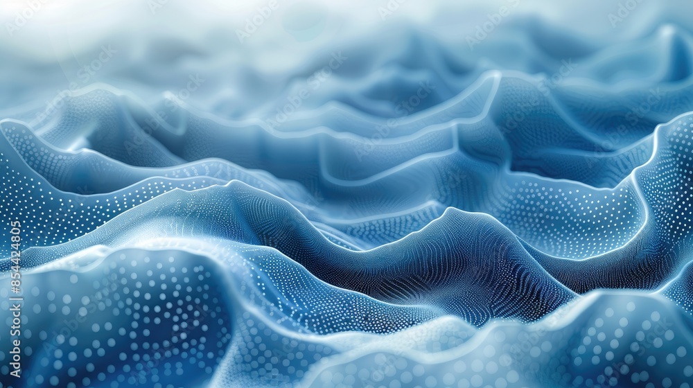 Abstract Blue Wave Pattern with Dotted Texture, Fluid Background, Modern Digital Art Abstract Blue Wave Pattern with Dotted Texture, Fluid Background, Modern Digital Art