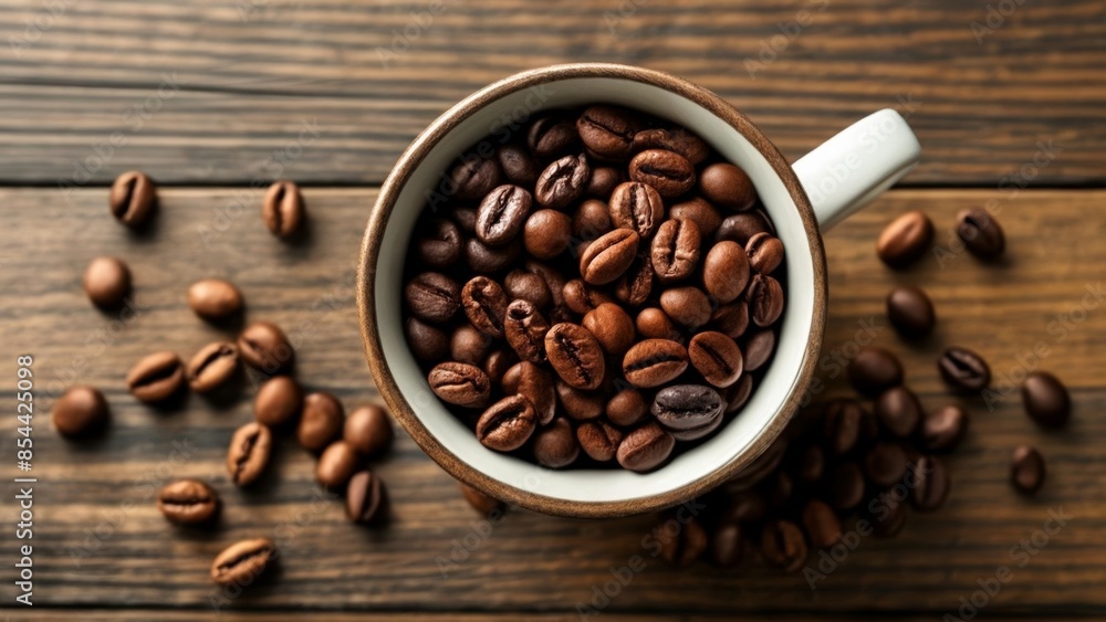 Coffee beans ready to brew a fresh pot Coffee beans ready to brew a fresh pot