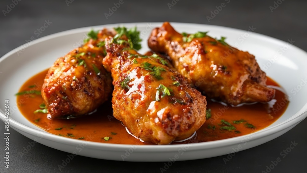 Deliciously grilled chicken drumsticks in a savory sauce Deliciously grilled chicken drumsticks in a savory sauce