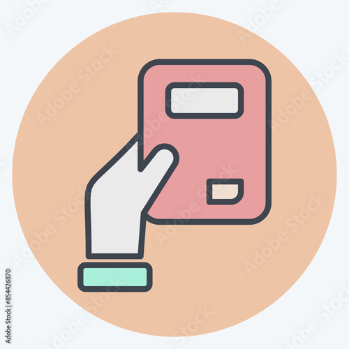 Icon Pocket Book. related to Book symbol. color mate style. simple design illustration