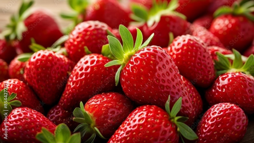  Fresh and juicy strawberries ready to be enjoyed