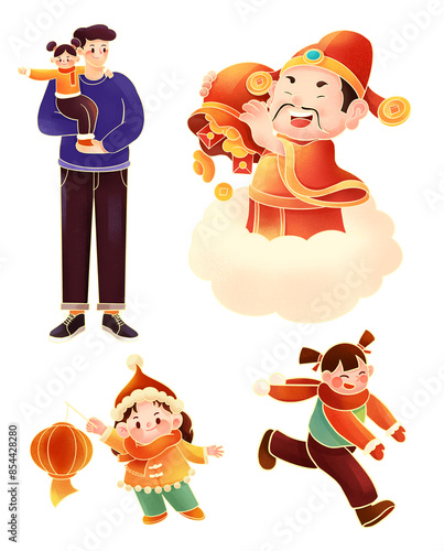 Wallpaper Mural Chinese New Year illustrations Torontodigital.ca