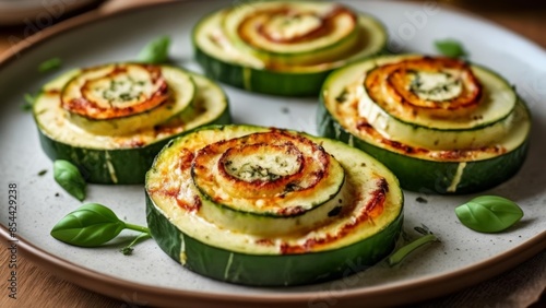 Wallpaper Mural  Deliciously grilled zucchini slices ready to be savored Torontodigital.ca