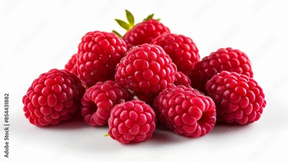 Fresh ripe raspberries ready for picking Fresh ripe raspberries ready for picking