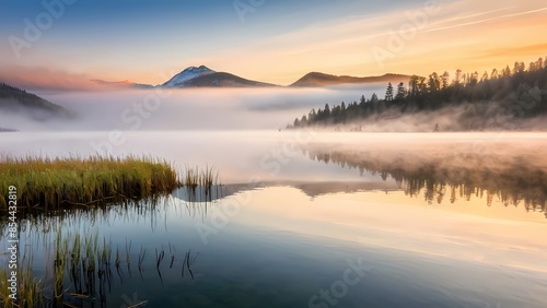 Ethereal Awakening: Sunrise Over The Mountains