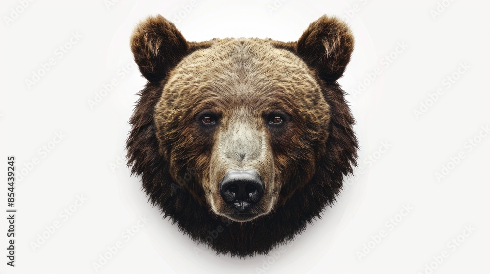 2d illustration of a bear mask set against a clean white background 2d illustration of a bear mask set against a clean white background