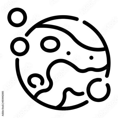 pluto Line Gradient Icon