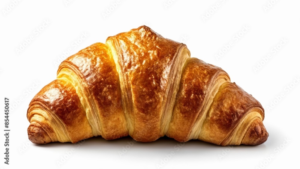 Deliciously flaky croissant ready to be savored Deliciously flaky croissant ready to be savored