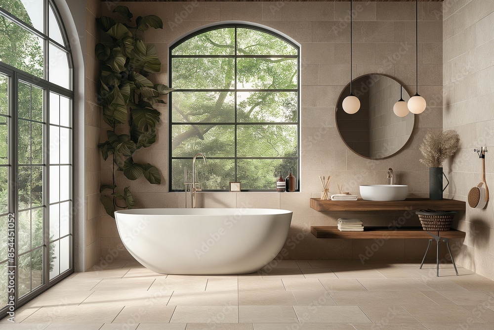 modern aesthetic bathroom by generative ai modern aesthetic bathroom by generative ai