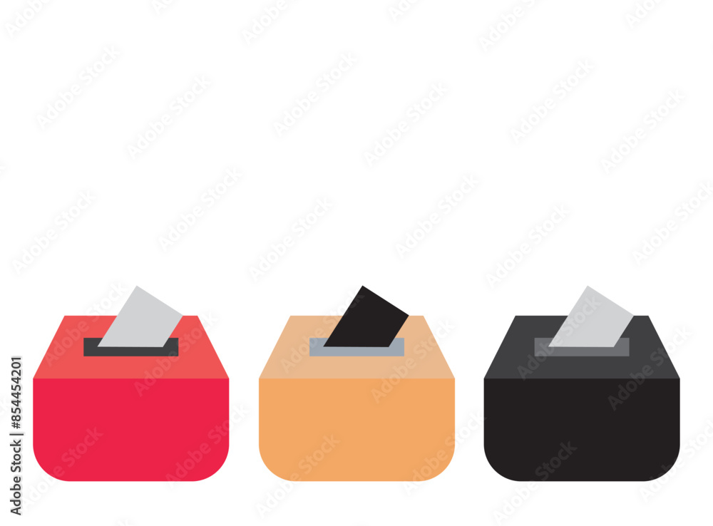 Vote ballot box for voting flat vector icon for apps and websites Vote ballot box for voting flat vector icon for apps and websites