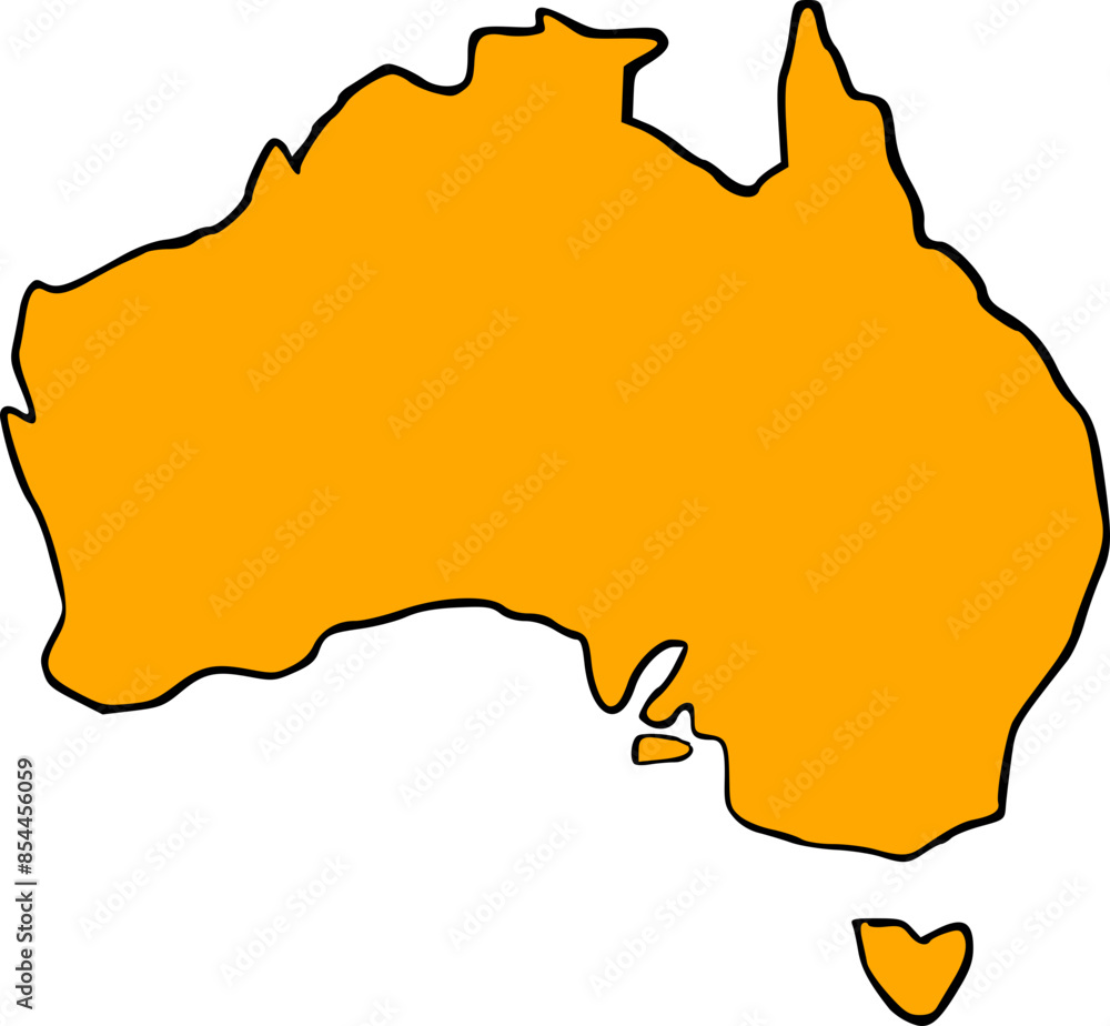 Map of Continent Australia Map of Continent Australia