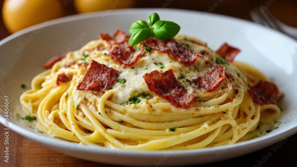 Deliciously cheesy pasta dish ready to be savored Deliciously cheesy pasta dish ready to be savored