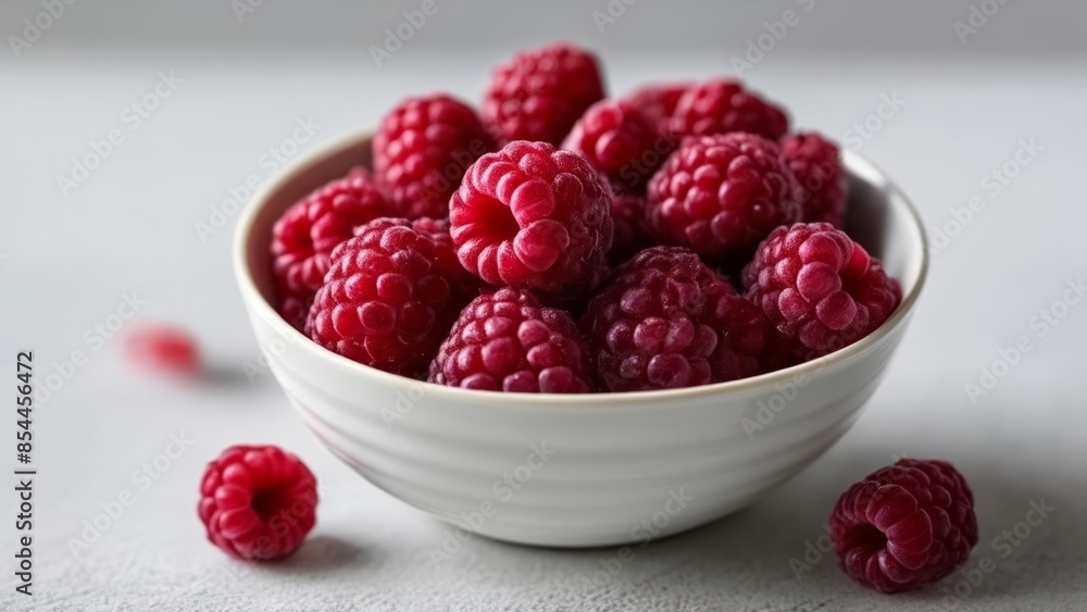 Fresh raspberries in a bowl ready to be enjoyed Fresh raspberries in a bowl ready to be enjoyed
