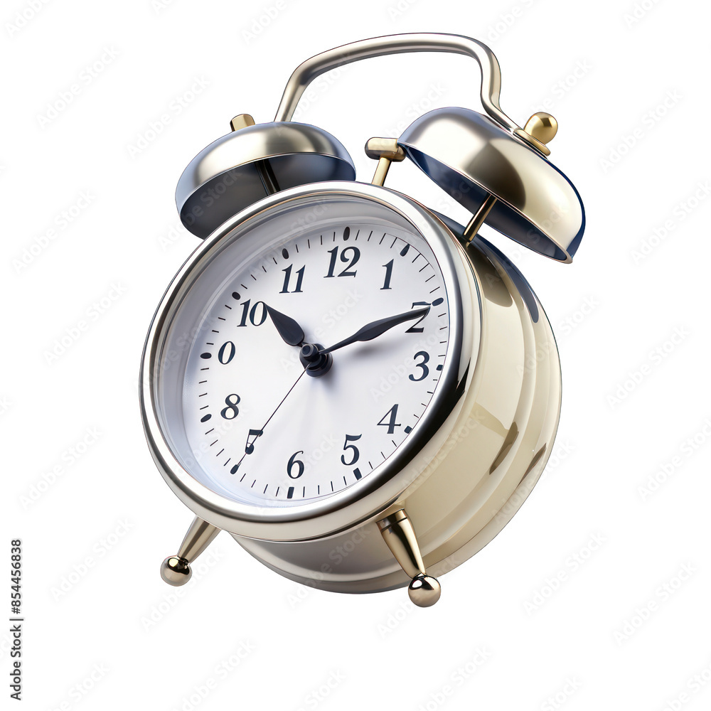 falling alarm clock isolated on white falling alarm clock isolated on white