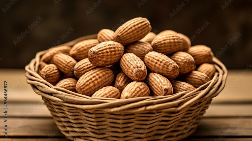 A basket of fresh walnuts ready to be enjoyed A basket of fresh walnuts ready to be enjoyed