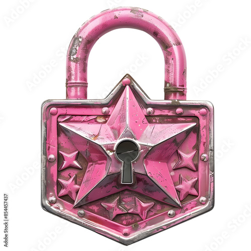 Pink star shape lock