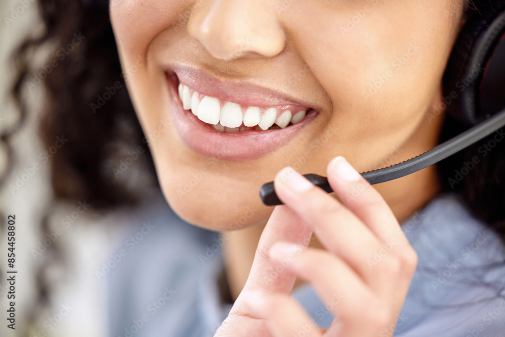 Consultant, mouth and call center for customer support, e commerce or communication in office. Professional agent, person or business advisor speaking with headphones for virtual solution and advice Consultant, mouth and call center for customer support, e commerce or communication in office. Professional agent, person or business advisor speaking with headphones for virtual solution and advice