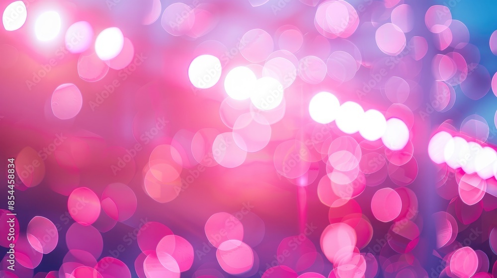 Blurred lights at a stadium with a pink abstract backdrop Blurred lights at a stadium with a pink abstract backdrop