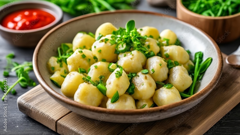 Deliciously seasoned potatoes ready to be savored Deliciously seasoned potatoes ready to be savored