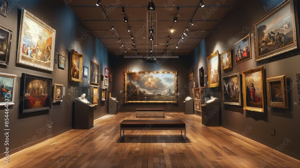 Art gallery 3. All pictures on wall just filtered whole this photo Art gallery 3. All pictures on wall just filtered whole this photo