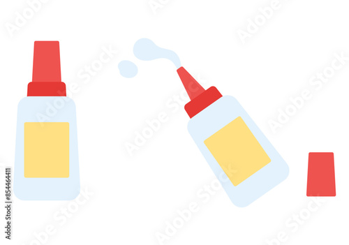 接着剤のイラスト　セット