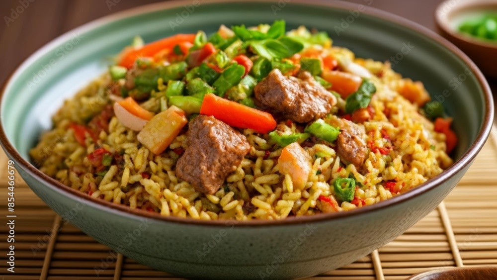 Delicious Asianinspired beef and vegetable fried rice Delicious Asianinspired beef and vegetable fried rice