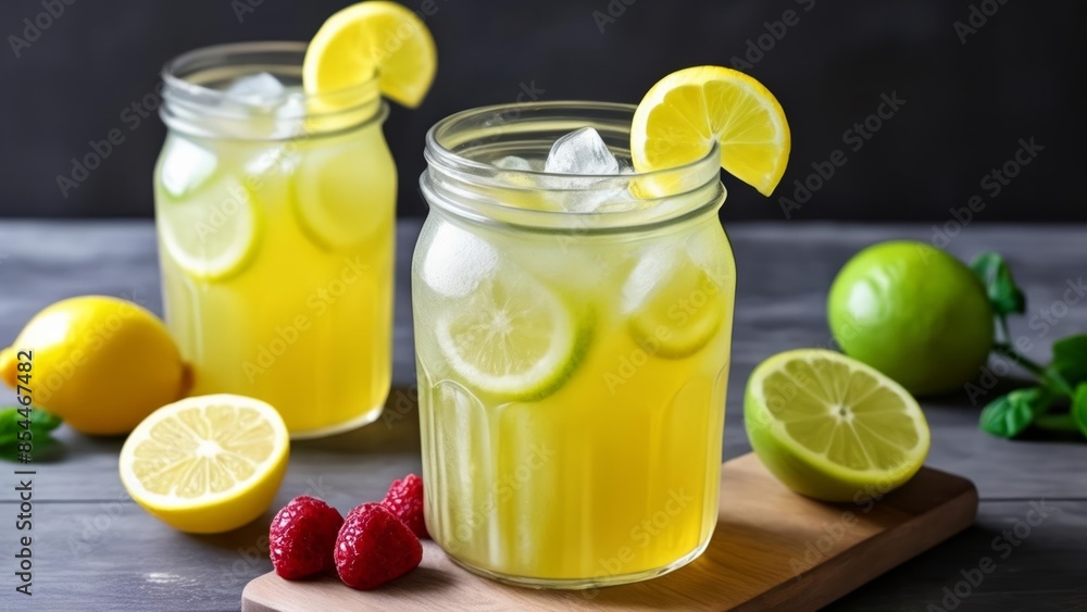 Refreshing citrus cocktails ready to serve Refreshing citrus cocktails ready to serve