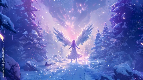 snow angel symphony cartoon photo