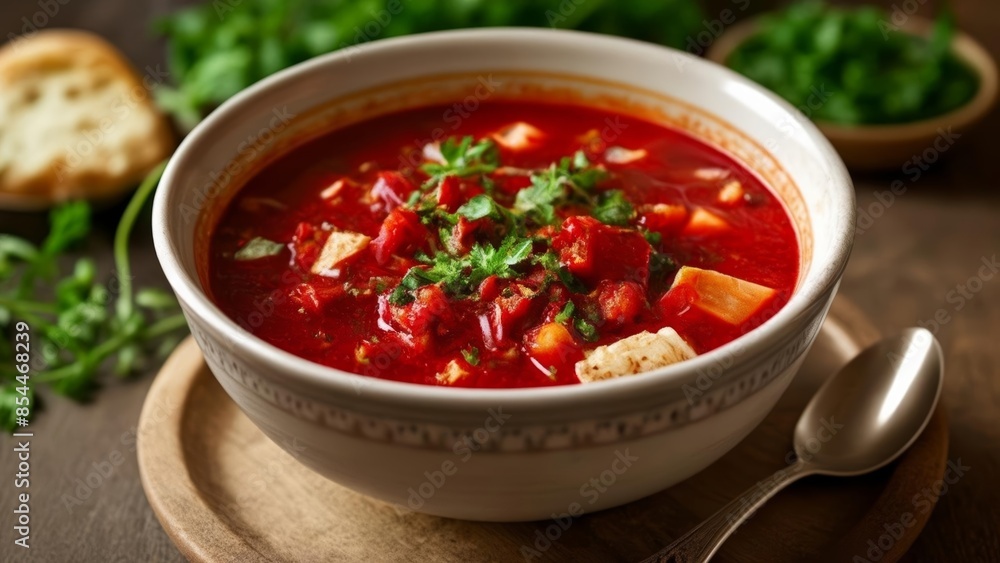 Warm up with a bowl of hearty tomato soup Warm up with a bowl of hearty tomato soup
