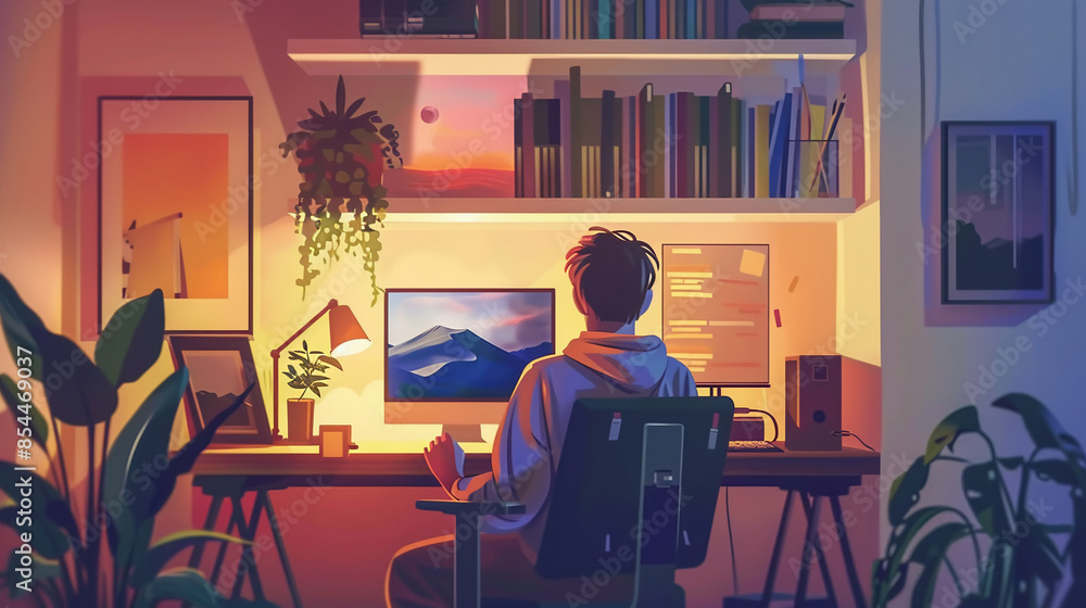 A person with a home office in a converted closet. Home Office A person with a home office in a converted closet. Home Office