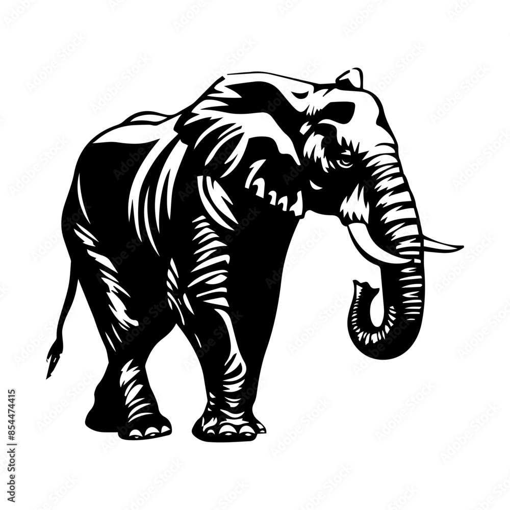Fototapeta premium illustration of an elephant
