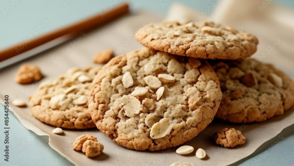 Deliciously baked almond cookies ready to enjoy Deliciously baked almond cookies ready to enjoy