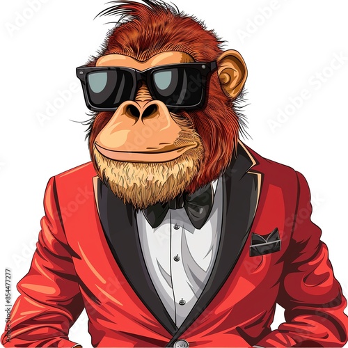 Orangutan formal wear fashion photo